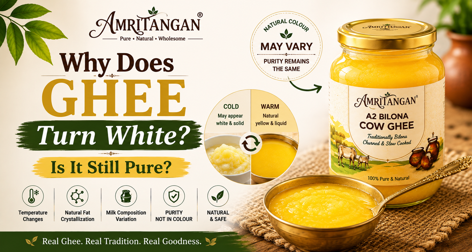 Why does ghee turn white - Amritangan A2 Bilona Ghee