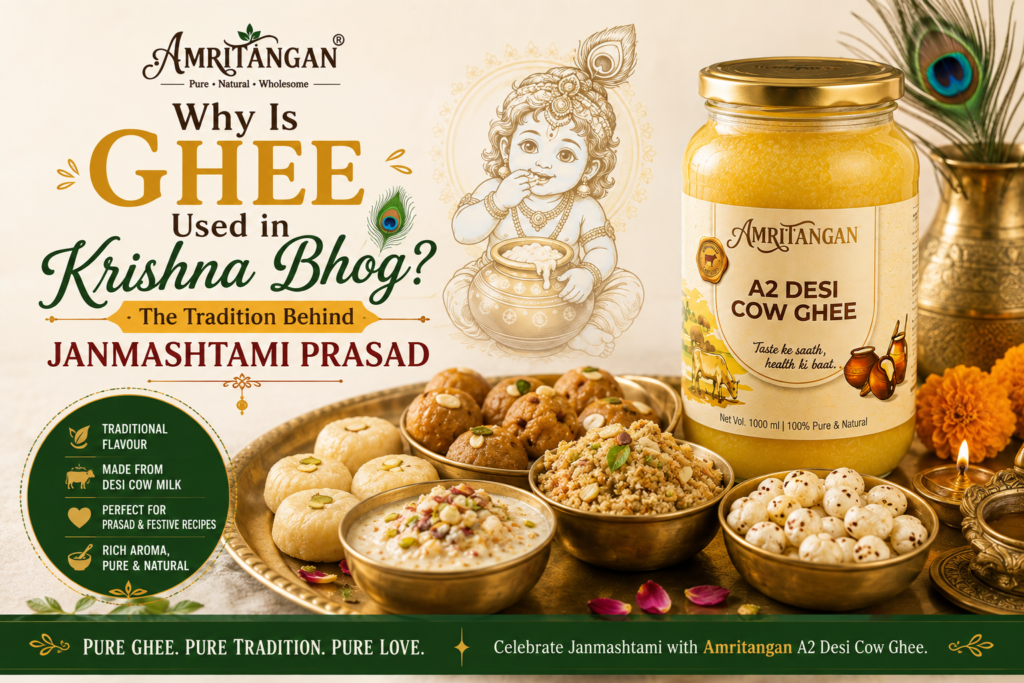 Amritangan A2 Desi Cow Ghee for Janmashtami prasad and Krishna bhog