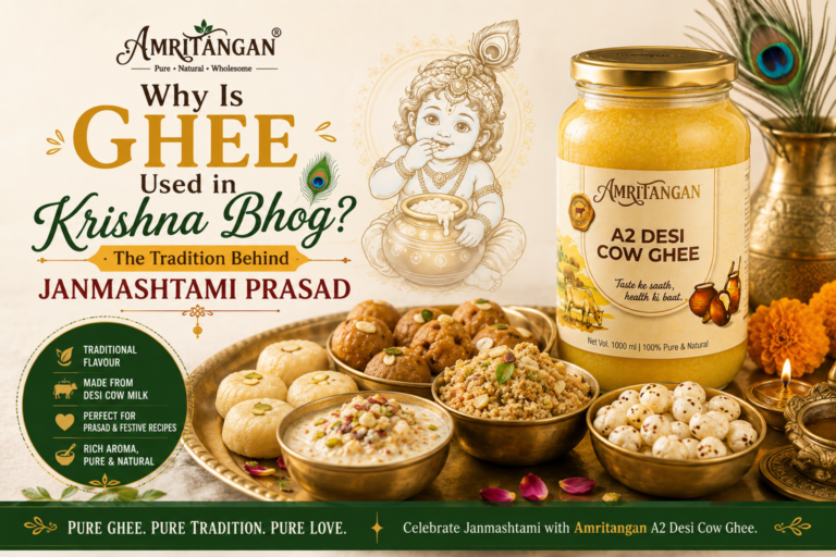 Amritangan A2 Desi Cow Ghee for Janmashtami prasad and Krishna bhog